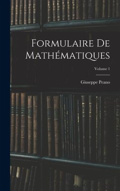 Cover Formulaire De Mathématiques; Volume 1