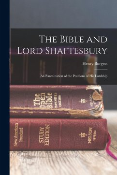 Cover The Bible and Lord Shaftesbury