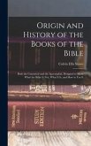 Origin and History of the Books of the Bible