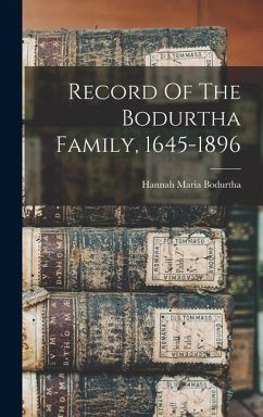 Cover Record Of The Bodurtha Family, 1645-1896