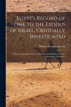 Cover Egypt's Record of Time to the Exodus of Israel, Critically Investigated