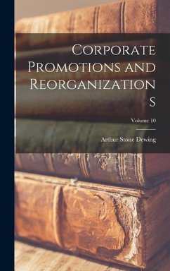 Cover Corporate Promotions and Reorganizations; Volume 10