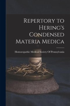 Cover Repertory to Hering's Condensed Materia Medica