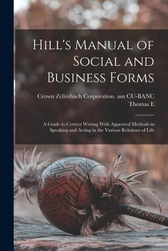 Cover Hill's Manual of Social and Business Forms