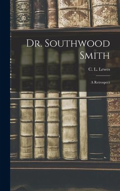 Cover Dr. Southwood Smith; A Retrospect