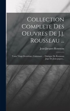 Cover Collection Complete Des Oeuvres De J.j. Rousseau ...