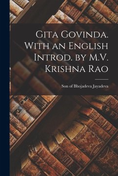 Cover Gita govinda. With an English introd. by M.V. Krishna Rao