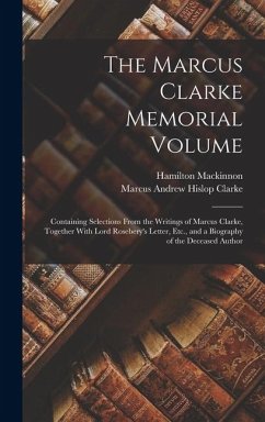 Cover The Marcus Clarke Memorial Volume