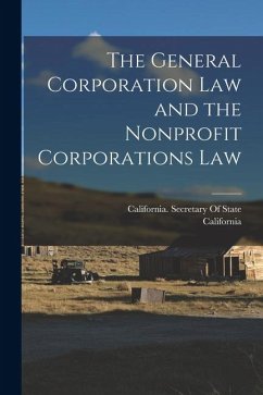 Cover The General Corporation Law and the Nonprofit Corporations Law