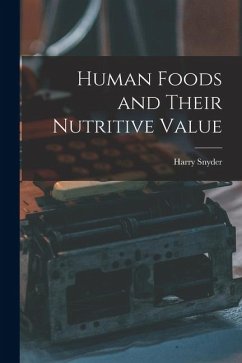 Cover Human Foods and Their Nutritive Value