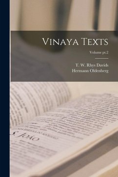 Vinaya Texts; Volume pt.2 Cover Vinaya Texts; Volume pt.2