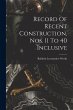 Record Of Recent Construction, Nos. 11... - Bild 1