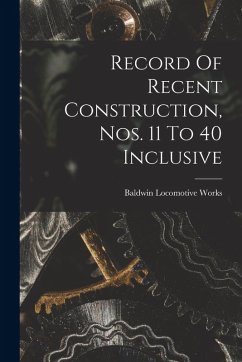 Cover Record Of Recent Construction, Nos. 11 To 40 Inclusive