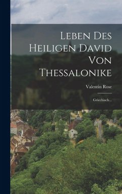 Cover Leben Des Heiligen David Von Thessalonike