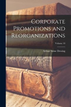 Cover Corporate Promotions and Reorganizations; Volume 10