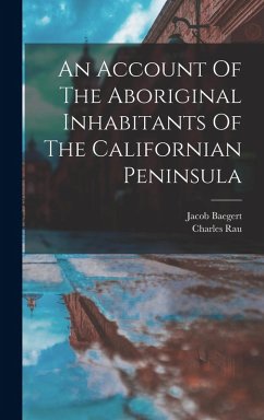 Cover An Account Of The Aboriginal Inhabitants Of The Californian Peninsula
