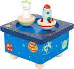 Small foot 11449 - Spieluhr Space, Melodie: Twinkle Twinkle Little Star, Holz, 10x10x7cm