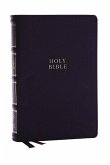 Nkjv, Compact Center-Column Reference Bible, Black Genuine Leather, Red Letter, Comfort Print