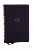 Nkjv, Compact Center-Column Reference Bible, Black Genuine Leather, Red Letter, Comfort Print (Thumb Indexed)