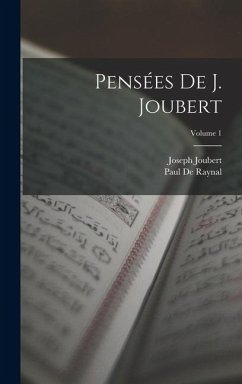 Cover Pensées De J. Joubert; Volume 1