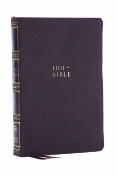NKJV, Compact Center-Column Reference Bible, Gray Leathersoft, Red Letter, Comfort Print (Thumb Indexed) - Thomas Nelson