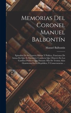 Cover Memorias Del Coronel Manuel Balbontín