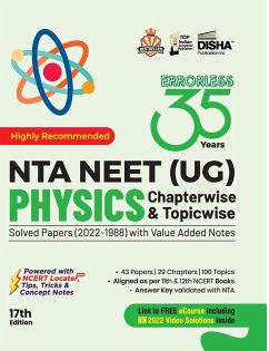 Cover 35 Years NTA NEET (UG) PHYSICS Chapterwise & Topicwise Solved Papers (2022 - 1988) with Value Added Notes 17th Edition