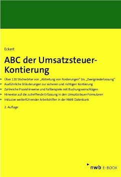ABC der Umsatzsteuer-Kontierung (eBook, PDF) - Eckert, Karl-Hermann