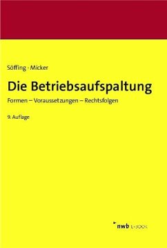 Die Betriebsaufspaltung (eBook, PDF) - Söffing, Matthias; Micker, Lars