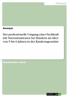 Der professionelle Umgang einer Fachkraft mit Stresssituationen bei Kindern im Alter von 5 bis 6 Jahren in der Kindertagesstätte (eBook, PDF)