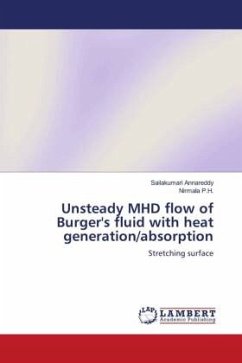 Unsteady MHD flow of Burger's fluid with heat generation/absorption