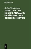 Tabellen der Rechtganwaltsgebühren und Gerichtskosten