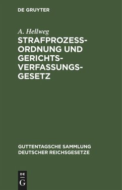 Cover Strafprozeßordnung und Gerichtsverfassungsgesetz
