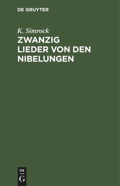 Cover Zwanzig Lieder von den Nibelungen