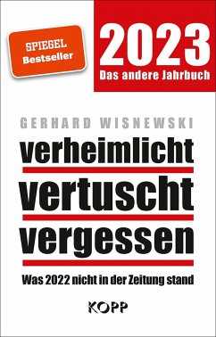 verheimlicht - vertuscht - vergessen 2023 - Wisnewski, Gerhard