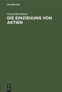Cover Die Einziehung von Aktien