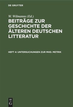 Cover Untersuchungen zur mhd. Metrik