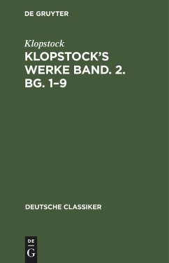 Cover Klopstock's Werke Band. 2. Bg. 1-9