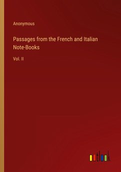 Passages from the French and Italian Note-Books