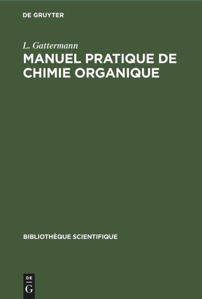 Manuel pratique de chimie organique Manuel pratique de chimie organique