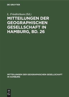 Cover Mitteilungen der Geographischen Gesellschaft in Hamburg, Bd. 26