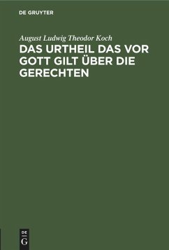 Cover Das Urtheil das vor Gott gilt über die Gerechten