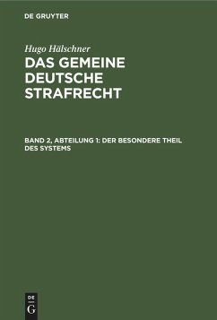 Cover Der besondere Theil des Systems