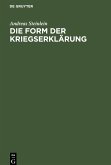 Die Form der Kriegserklärung