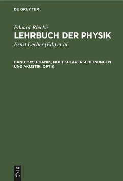 Cover Mechanik, Molekularerscheinungen und Akustik. Optik