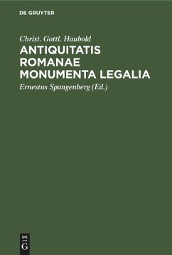 Cover Antiquitatis Romanae Monumenta Legalia