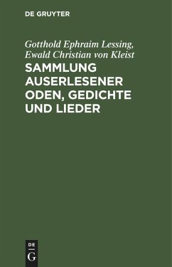 Cover Sammlung auserlesener Oden, Gedichte und Lieder