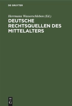 Cover Deutsche Rechtsquellen des Mittelalters