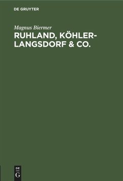 Cover Ruhland, Köhler-Langsdorf & Co.