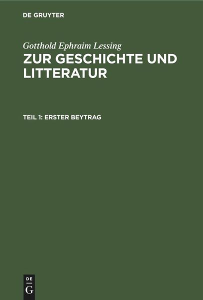 Erster Beytrag